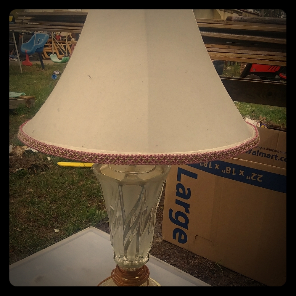 vintage crystal lamps